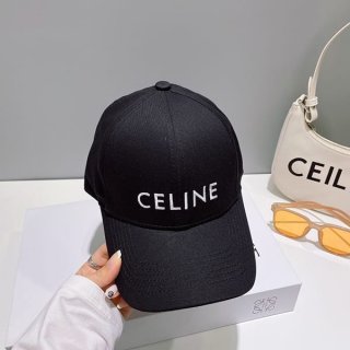 Rare Celine Replica Baseball Cap / Cotton Black 2AUA1242N38NO
