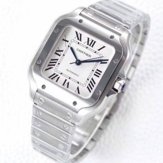 Extremely rare! Replica Cartier Santos de Cartier MM Stainless steel kaf61282