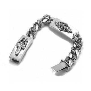 10 Chrome Hearts Replica Double ID Bracelet Dagger & Dagger Heart Kuy41912