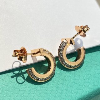 Love at first sight? Tiffany T One Diamond Hoop Earrings Replica 3 colors Shipping included Tiz66055