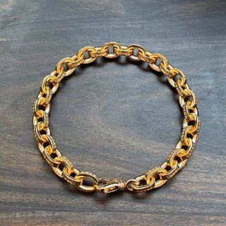 Chrome Hearts Large Paper Chain Gold Bracelet Kud58048