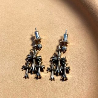 Stylish Chrome Hearts Triple Cross Earrings Fake Earrings Kus51630