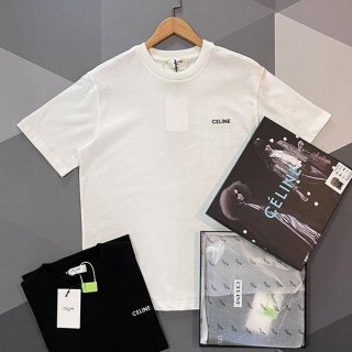 High Quality Celine Cotton Jersey T-Shirt Replica Logo Cef03426