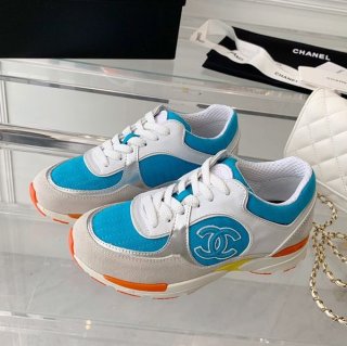 Perfect gift: Chanel sneakers replica in fabric and suede calfskin shu37577