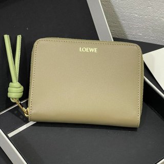 Immediate delivery Loewe Knot Compact Zip Wallet Replica loq41827