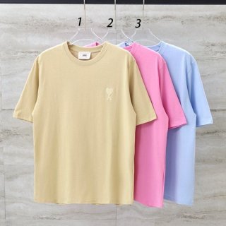 ☆Super popular☆amiparis fake organic cotton T-shirt 3 colors amg00750
