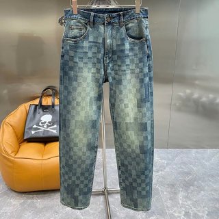 Latest and stylish Louis Vuitton replica Damier denim pants cotton vuo88299