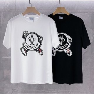 23SS☆Moncler replica logo cotton crew neck T-shirt in 2 colors