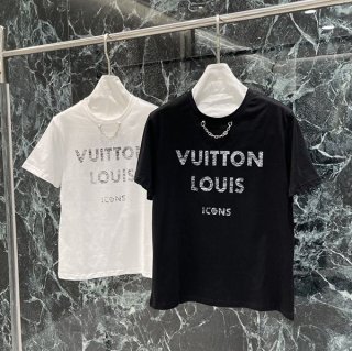 The hot topic! Louis Vuitton Simple ☆ Printed T-shirt N grade ☆ Chain Popular 1A84CP