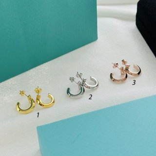 Very popular: Tiffany TT one-hoop earrings replica in 3 colors Tio46053