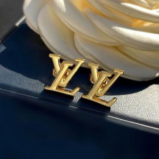 Must-have! Louis Vuitton logo stud earrings replica 2 pair double set vuy88133