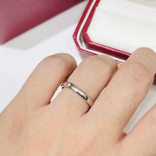 Cheap Cartier 1895 Wedding Ring Simple Fake Pair with Tracking kax24703