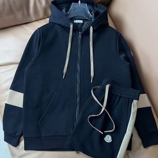 Perfect as a gift Moncler printed hoodie, copy parka, top and bottom set mox23899