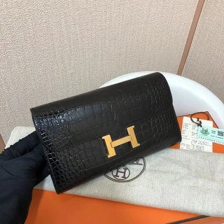 Hermes Constance Alligator Wallet Replica erf40582