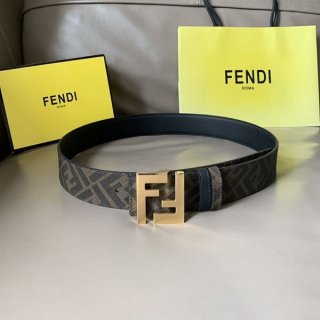 21-22AW Fendi Men's Belt Replica Reversible Logo Gift 4.0cm few42744