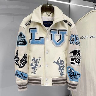 Very popular! Louis Vuitton Replica Multi-Patch Mixed Leather Varsity Blouson 1AAHHC