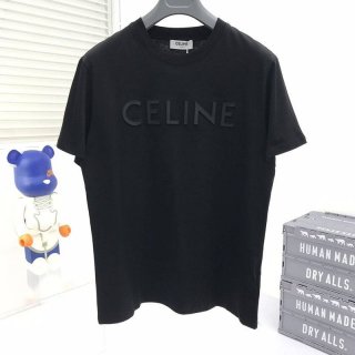 Very popular! Replica Celine loose T-shirt in cotton and black Cer62947