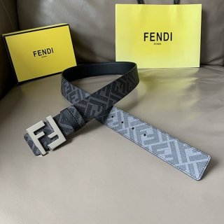 Extremely rare! Fendi men's belt replica reversible logo gift 4.0cm fez18216