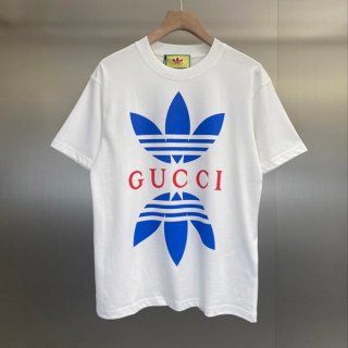 Featured collaboration ★ Adidas x Gucci replica cotton jersey T-shirt short sleeve 548334XJEMJ9280