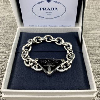 Sold out Prada Logo Triangle Bracelet Replica pur48763