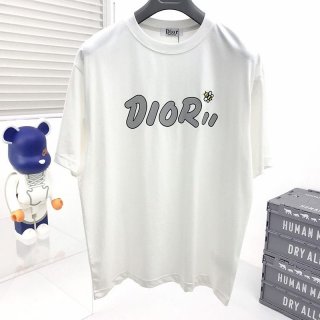 No.1 popular Dior replica ◆ High quality simple logo embroidered cotton jersey T-shirt dem89334