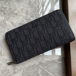Very popular! Dior long zip wallet copy deq22527