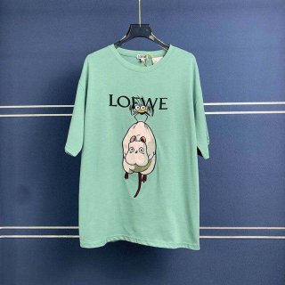 Cute Loewe x Ghibli Haedori Crew Neck T-Shirt Replica lom16507