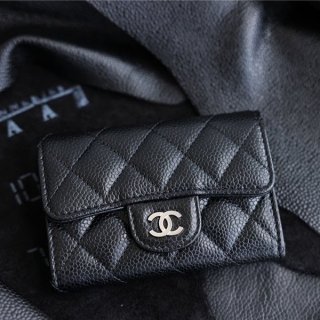 Very popular! Chanel silver Coco Mark logo card case copy shk85362
