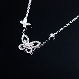 Sold out Graff Double Butterfly Silhouette Diamond Pendant RGP745
