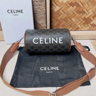 Celine Logo Print Cylinder Bag Replica Ced07586
