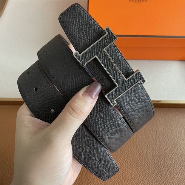 Very popular!! New color ★ Hermes ★ Silver Ancre H 35mm reversible belt copy erc45735