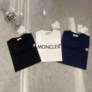 Super Hot! 22SS Moncler Black Logo Cotton T-Shirt Replica 3 Colors moc39591