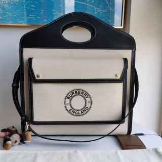 Burberry Shoulder Bag Replica Mini Two-Tone Canvas & Leather Pocket Bag Baz55041