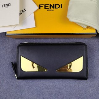 Fendi Customized Zip Around Long Wallet Bag Bugs Fake Zipper Wallet fey61382