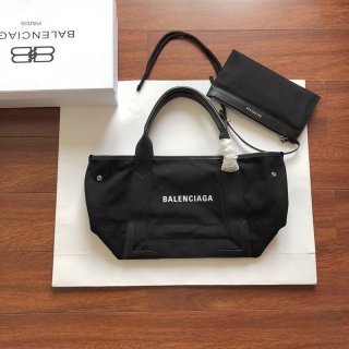 Free shipping Balenciaga Navy Cabas replica S tote Black/Black 339933AQ38N1000