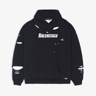 21SS New Arrival Balenciaga Hoodie Replica CAPS DESTROYED Fleece Hoodie 659403TKVB4661