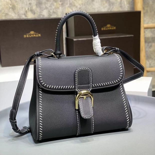 Best Price Guarantee Delvaux Replica Calfskin Brillant MM Shoulder Handbag Deo91358