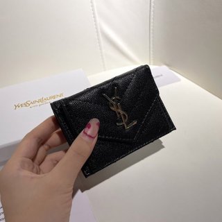 New for Spring Saint Laurent☆The long-awaited three-fold mini wallet copy Say17758