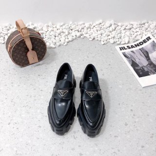 Very popular Prada brushed leather loafers pua53979