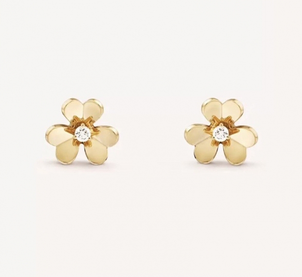 Very popular!! New color [Van Cleef & Arpels fake] Large Frivole diamond earrings/pierced earrings vag80428