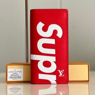 Eye-catching colors Supreme Louis Vuitton wallet replica Louis Vuitton x Supreme PF. BRAZZA SP EPI vun19285