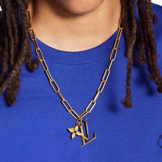 Very popular! Louis Vuitton LV logo necklace replica vup64583