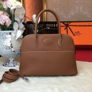 New Spring Items: Hermes Bolide 27 Etoupe, Replica Silver Hardware erz05779