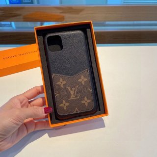 New Louis Vuitton iPhone case replica black scarlet LV logo vuj98010