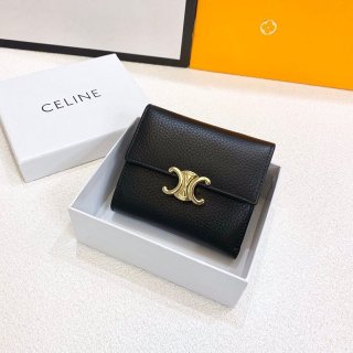 Super Hot Topic! Celine Small Triomphe Wallet Replica Shiny Pepple Cem00753