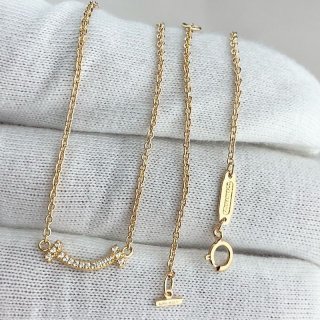Cute Tiffany Smile Fake Diamond Pendant Til83801