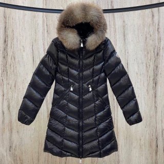 No.1 Popular Moncler Replica Long Down Jacket Black moe10104