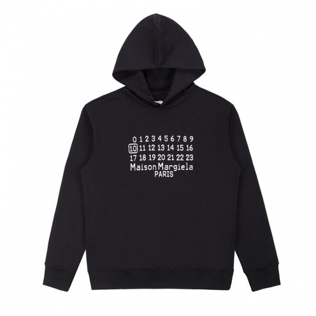 Very popular ☆ MM6 copy Maison Margiela logo print cotton hoodie Mai79042