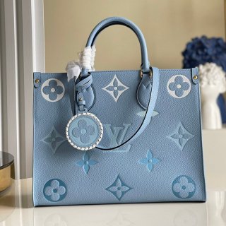 ★Tax/Shipping included★Louis Vuitton On the Go MM Replica Bag Monogram Blue M45718