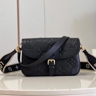 No customs duties Louis Vuitton Diane Monogram Empreinte fake shoulder bag M46386